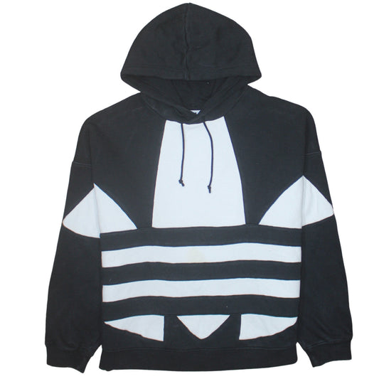 Adidas Womens Black & White Pullover Hoodie Size 18 Oversized