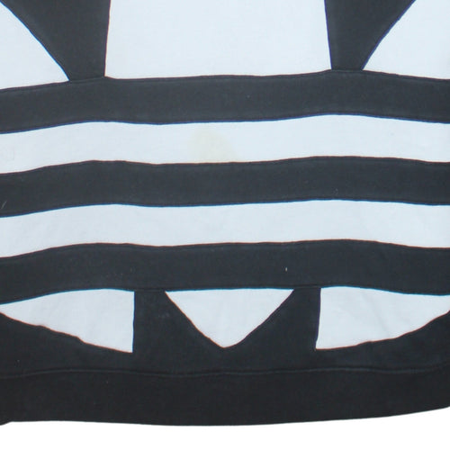 Adidas Womens Black & White Pullover Hoodie Size 18 Oversized