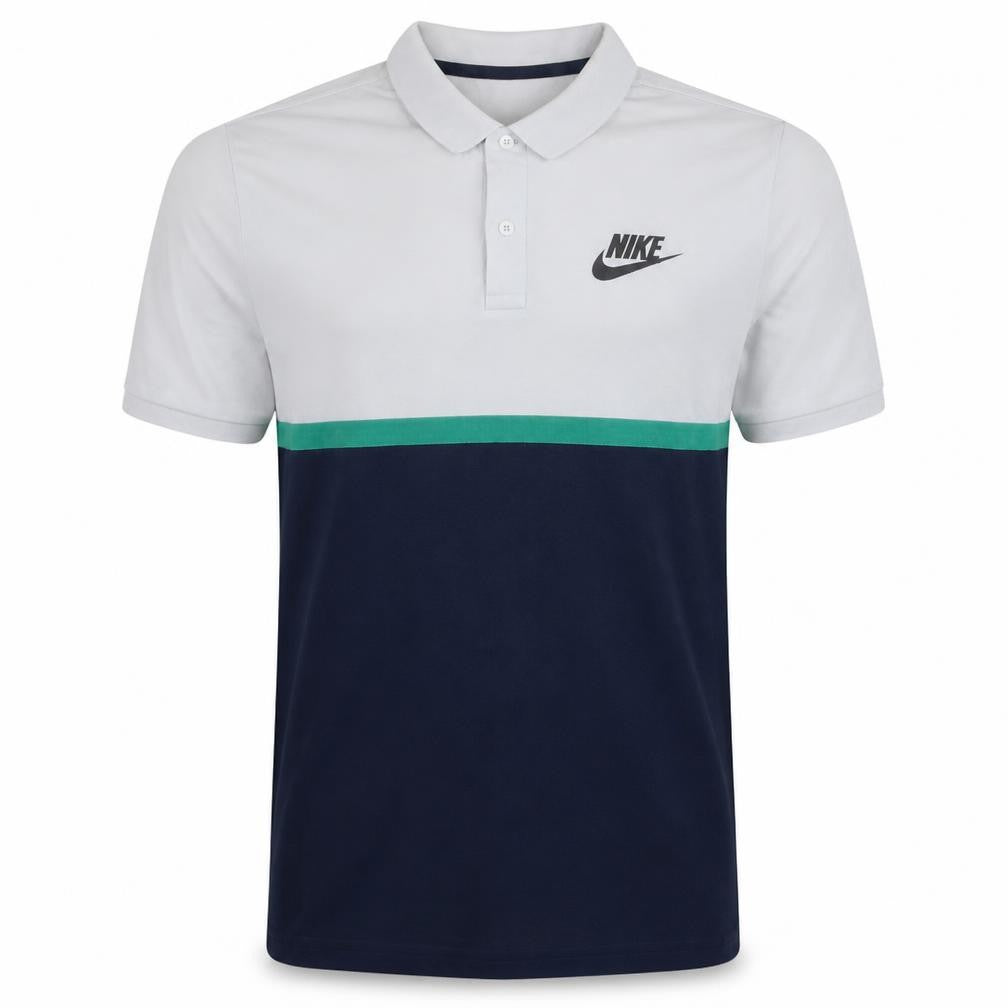 Front view of Nike Men's Multicoloured Short Sleeve Polo Shirt, size M, Regular Fit