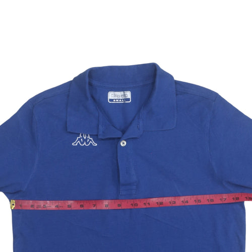 Kappa Men's Blue Cotton Short Sleeve Polo Shirt Size S