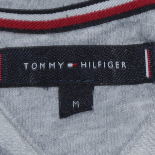 Tommy Hilfiger Men's Grey Logo Tape Crew Neck Sweatshirt M