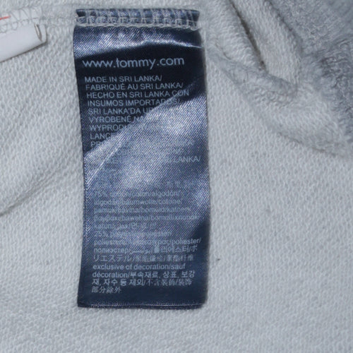 Tommy Hilfiger Men's Grey Logo Tape Crew Neck Sweatshirt M