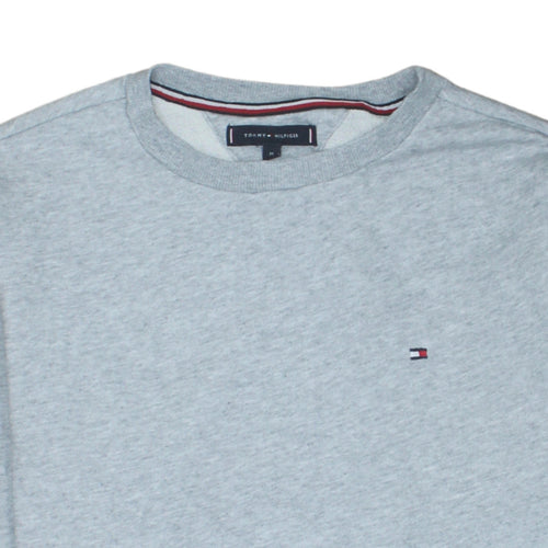 Tommy Hilfiger Men's Grey Logo Tape Crew Neck Sweatshirt M