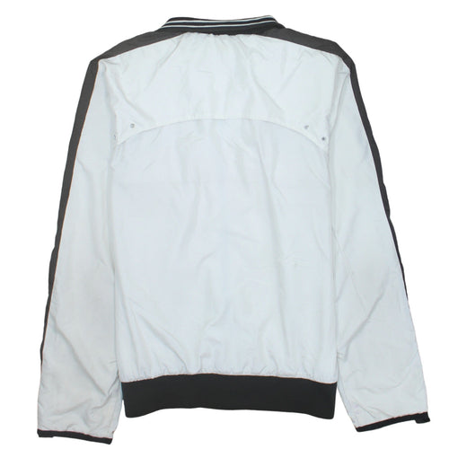 Puma Men's White Black Bomber Jacket Size M Full Zip Sports Style
