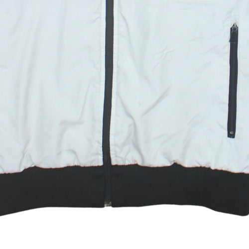 Puma Men's White Black Bomber Jacket Size M Full Zip Sports Style