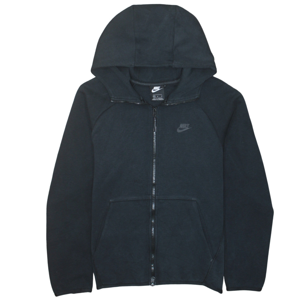 Nike Men's Black Full Zip Hoodie Sweatshirt Size M Regular Fit