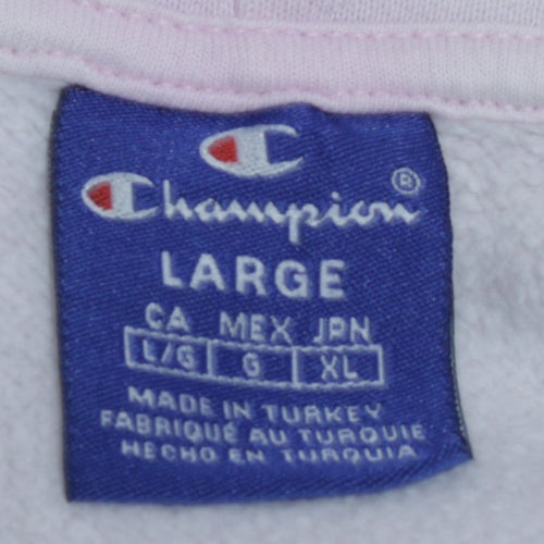 Champion Womens Pink Large Pullover Hoodie