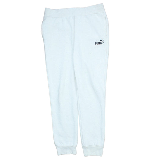 Puma Women White Jogger Sweatpants Size 12 Cotton Blend