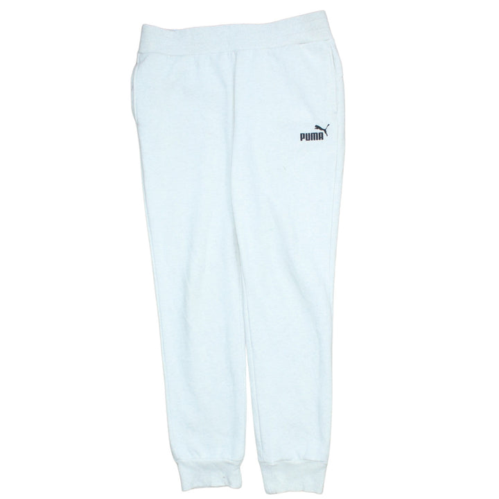Puma Women White Jogger Sweatpants Size 12 Cotton Blend