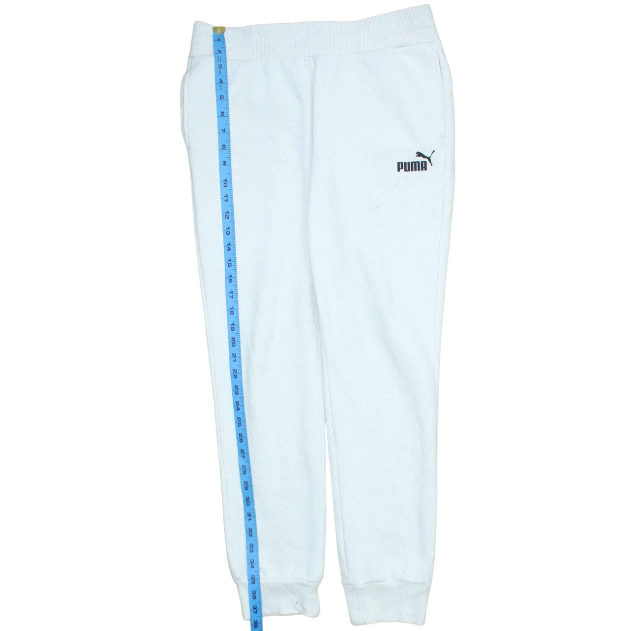 Puma Women White Jogger Sweatpants Size 12 Cotton Blend
