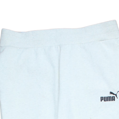 Puma Women White Jogger Sweatpants Size 12 Cotton Blend