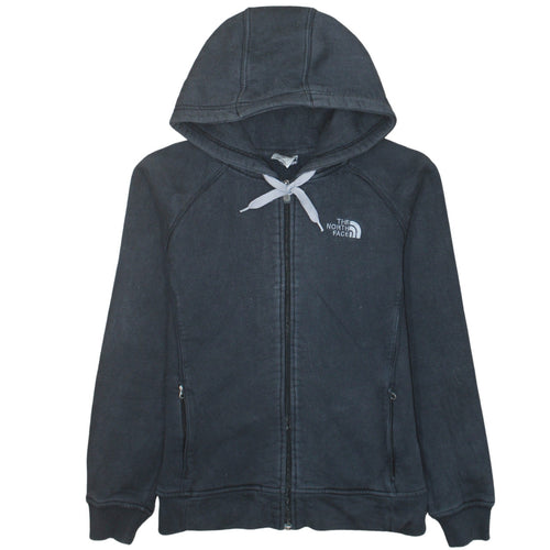 The North Face Women's Black Full Zip Hoodie Size L Cotton Casual