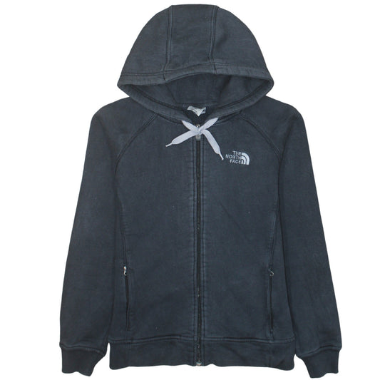 The North Face Women's Black Full Zip Hoodie Size L Cotton Casual