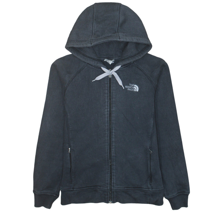 The North Face Women's Black Full Zip Hoodie Size L Cotton Casual