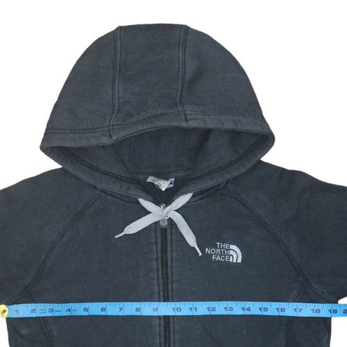 The North Face Women's Black Full Zip Hoodie Size L Cotton Casual