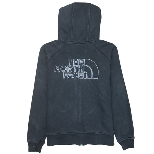 The North Face Women's Black Full Zip Hoodie Size L Cotton Casual