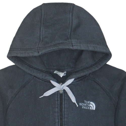 The North Face Women's Black Full Zip Hoodie Size L Cotton Casual