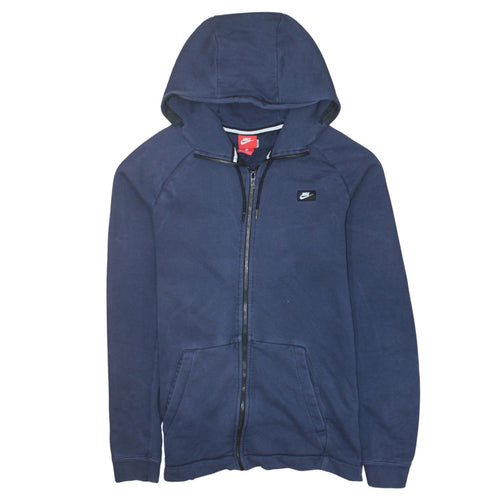 Nike Men's Blue Full Zip Hoodie Size M Sports Fleece Sweatshirt