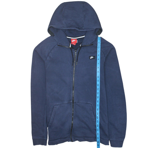 Nike Men's Blue Full Zip Hoodie Size M Sports Fleece Sweatshirt