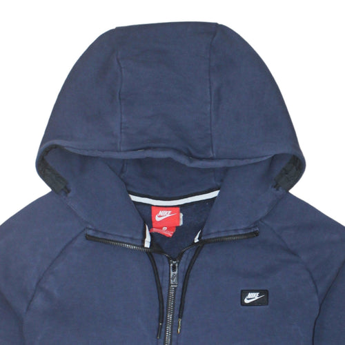 Nike Men's Blue Full Zip Hoodie Size M Sports Fleece Sweatshirt