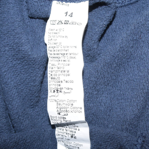 Levi’s Boys Blue Full Zip Hoodie Age 14 – 100% Cotton Graphic Print Casual Top