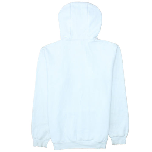 Adidas Womens White Pullover Hoodie Small Logo Cotton Blend Casual
