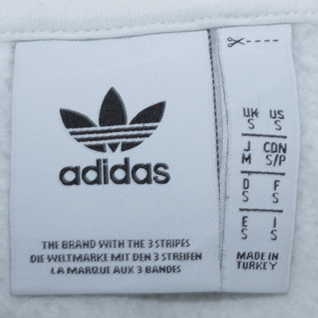 Adidas Womens White Pullover Hoodie Small Logo Cotton Blend Casual