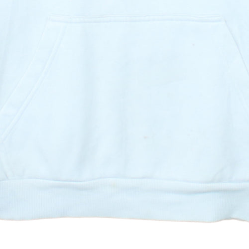 Adidas Womens White Pullover Hoodie Small Logo Cotton Blend Casual