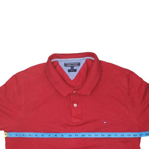 Tommy Hilfiger Men’s Red Slim Fit Polo Shirt Size 2XL Cotton