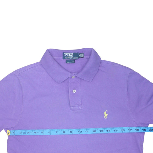 Ralph Lauren Men's Purple Custom Fit Cotton Polo Shirt Size M
