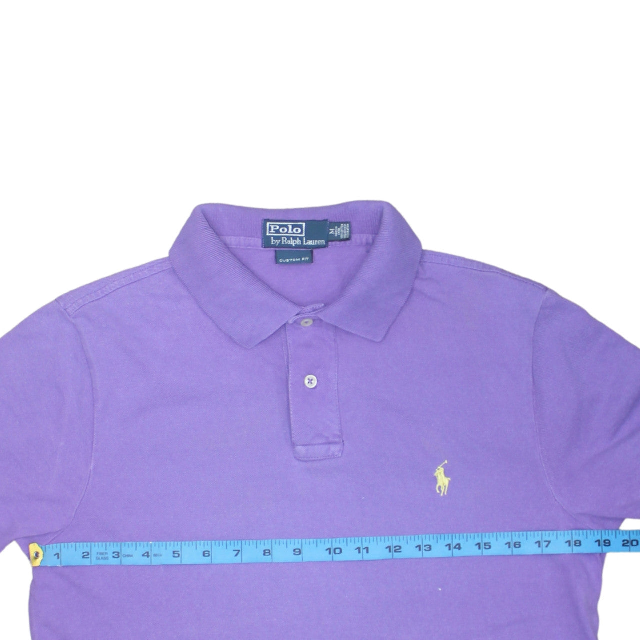 Ralph Lauren Men's Purple Custom Fit Cotton Polo Shirt Size M