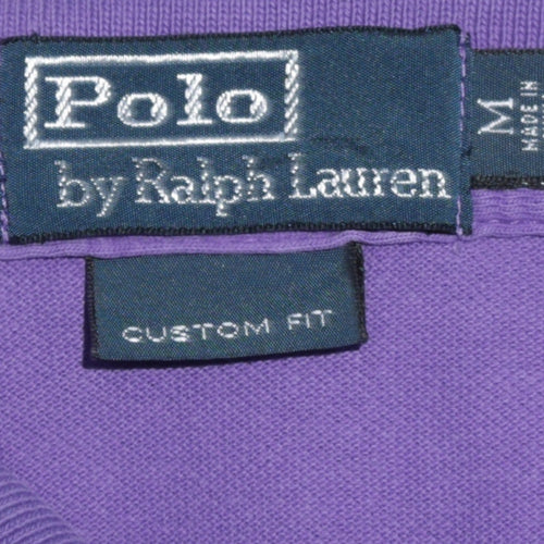 Ralph Lauren Men's Purple Custom Fit Cotton Polo Shirt Size M