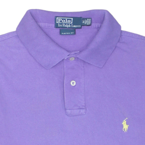 Ralph Lauren Men's Purple Custom Fit Cotton Polo Shirt Size M