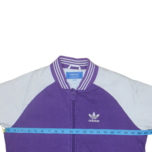 Adidas Originals Women's Purple Varsity Jacket Size 16