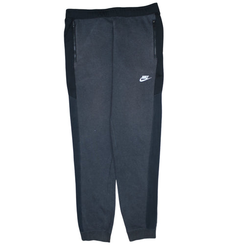 Nike Men's Grey Jogger Sweatpants M Tapered Fleece Logo