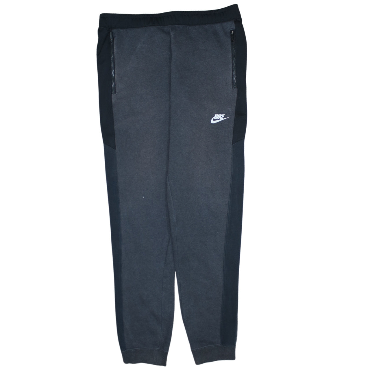 Nike Men's Grey Jogger Sweatpants M Tapered Fleece Logo