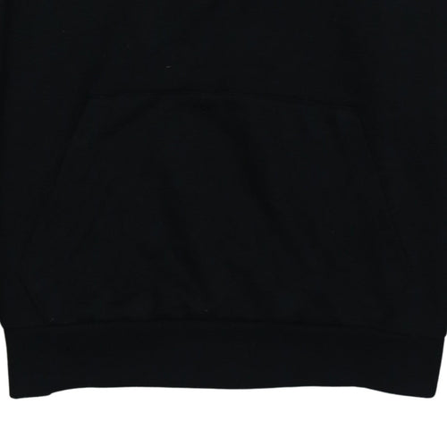 Fila Womens Black Large Pullover Hoodie with Logo and Tape Detail