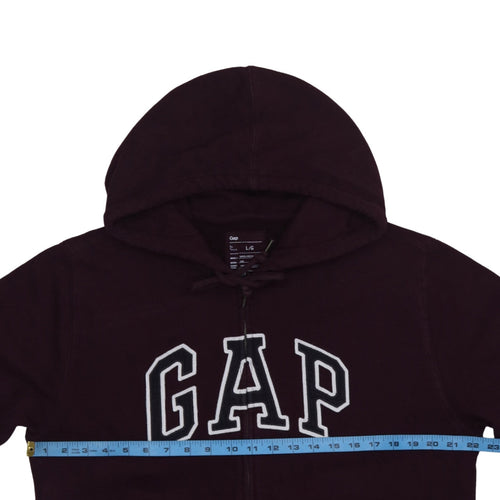 GAP Men's Brown Full Zip Hoodie L Cotton College Style