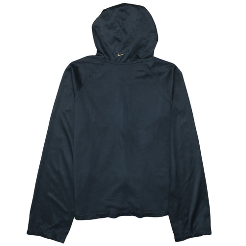 Nike Womens Black Full Zip Hooded Sweatshirt M 10 Polyester Blend