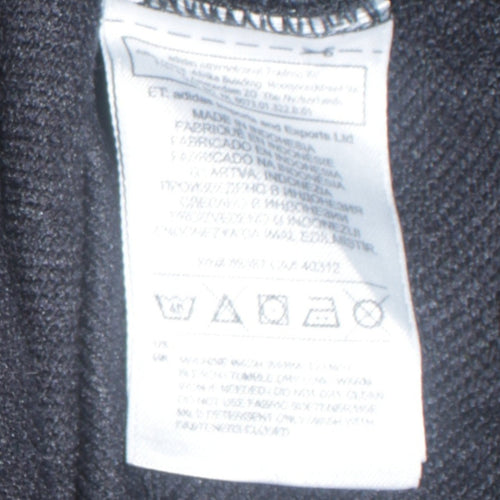 Adidas Women Black Full Zip Hoodie XL Cotton Blend Hooded Sweatshirt