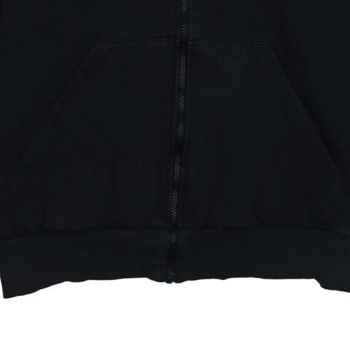 Adidas Women Black Full Zip Hoodie XL Cotton Blend Hooded Sweatshirt