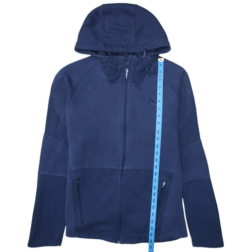 Puma Men's Navy Blue Full Zip Hoodie Size M with Logo Design