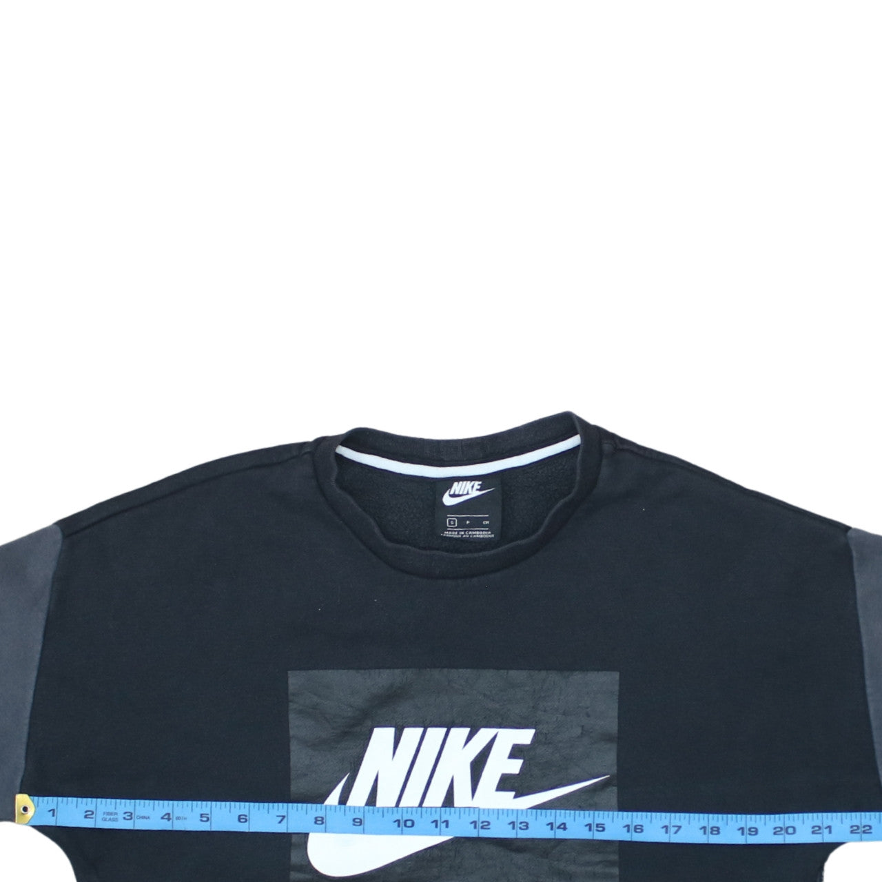 Nike Air Mens Black Small Pullover Sweatshirt Crew Neck Fleece