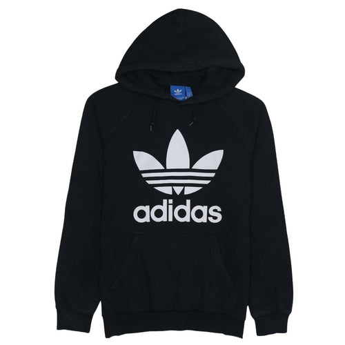 Adidas Women’s Black Pullover Hoodie, Medium, Logo Print, Casual Wear