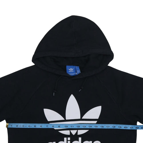 Adidas Women’s Black Pullover Hoodie, Medium, Logo Print, Casual Wear
