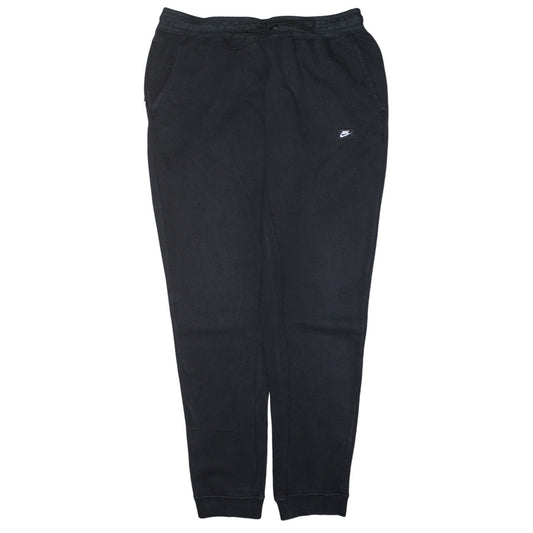 Nike Men's Black Jogger Sweatpants L Fleece Tapered Casual