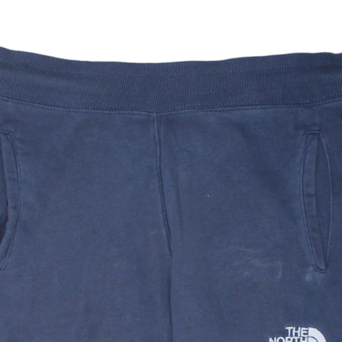 The North Face Boys Blue Cotton Jogger Trousers 14-16 Years Elastic Waist