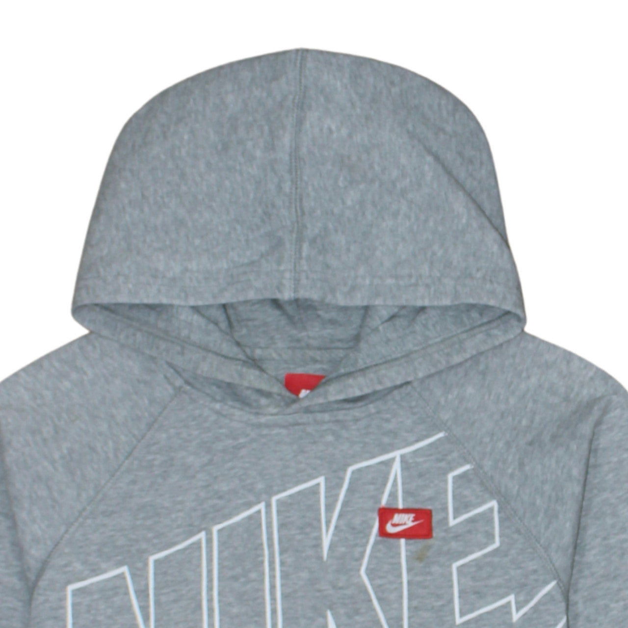 Nike Boys Grey Pullover Hoodie 12-13 Years Large Graphic Print Logo