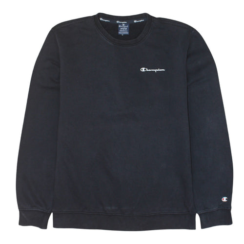 Champion Men's Black Medium Crew Neck Pullover Sweatshirt