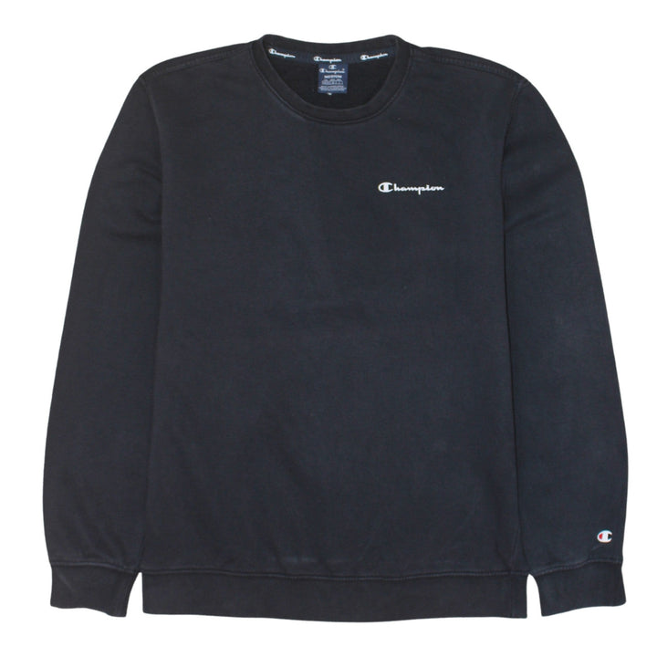 Champion Men's Black Medium Crew Neck Pullover Sweatshirt
